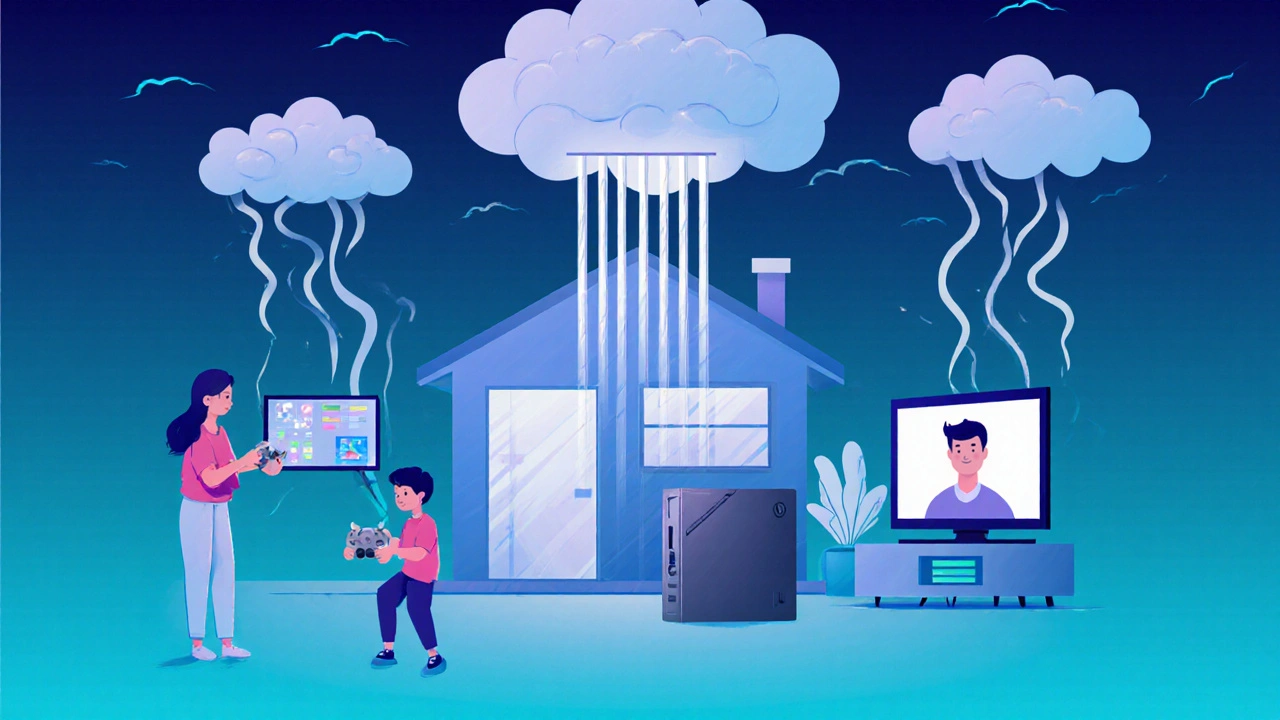 Maison avec connexion fibre optimale, diffusant du streaming fluide sur plusieurs écrans sans interruption.