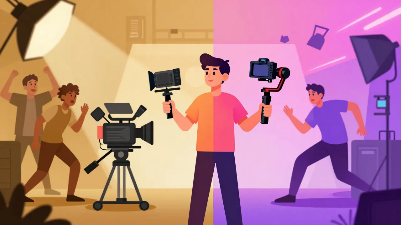 Choix artistique entre Steadicam pour le cinéma et Gimbal pour la pub