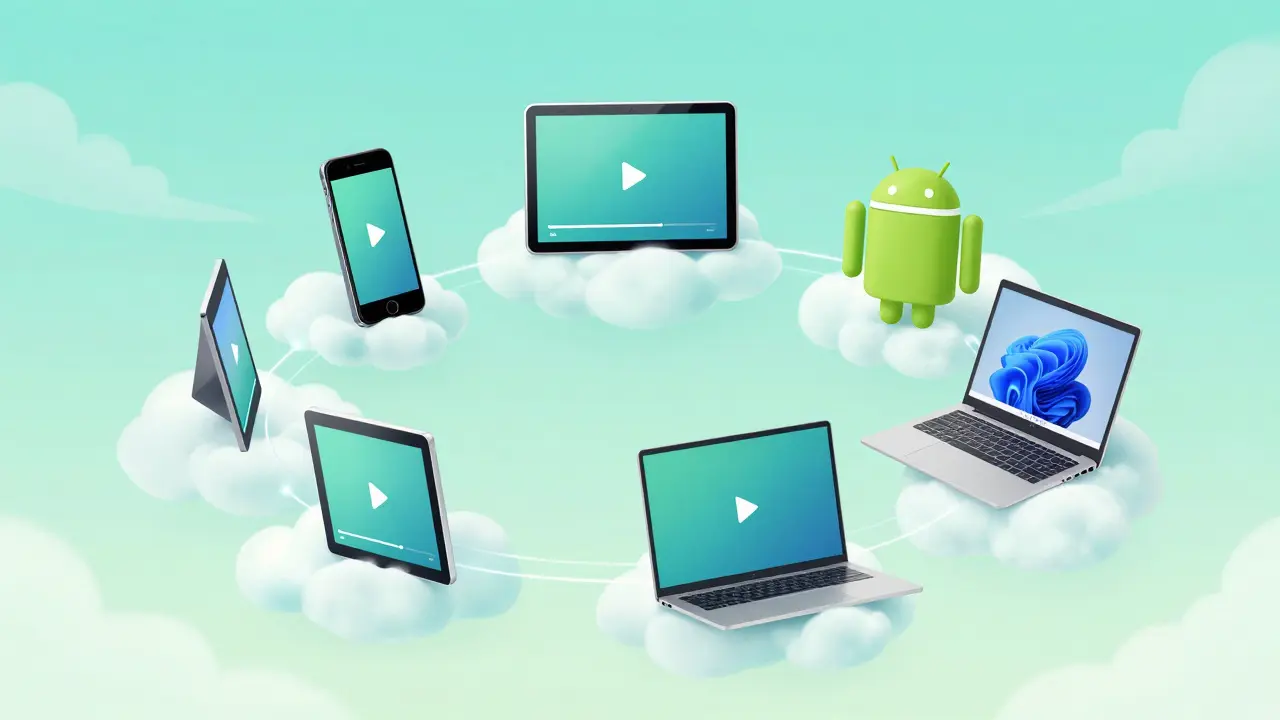 Smartphones, tablettes et ordinateurs portables connectés pour le streaming nomade