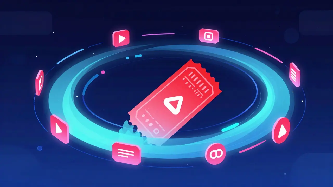 Billet de cinéma absorbé par le flux numérique