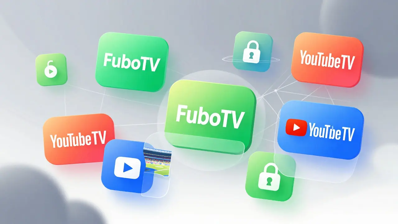 Bulles de services de streaming avec restrictions visuelles