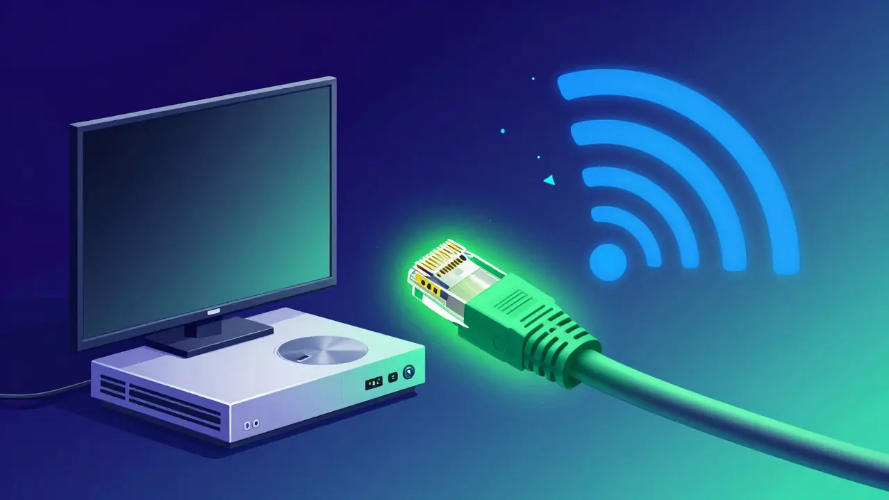 Câble Ethernet stable comparé aux ondes Wi-Fi instables