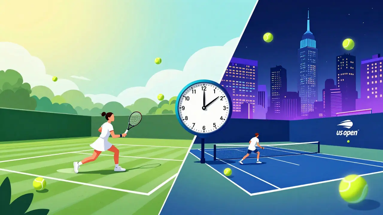 Comparaison artistique entre l'ambiance de Wimbledon et celle de l'US Open