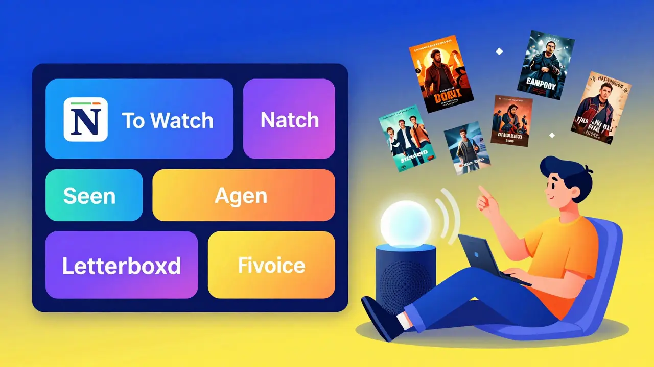 Interface de liste organisée et assistant vocal pour le suivi