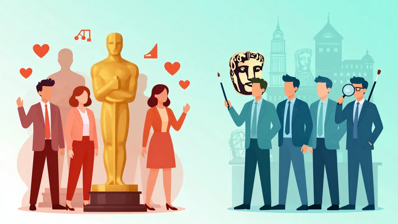 Votants des Oscars et des BAFTAs aux préférences culturelles opposées
