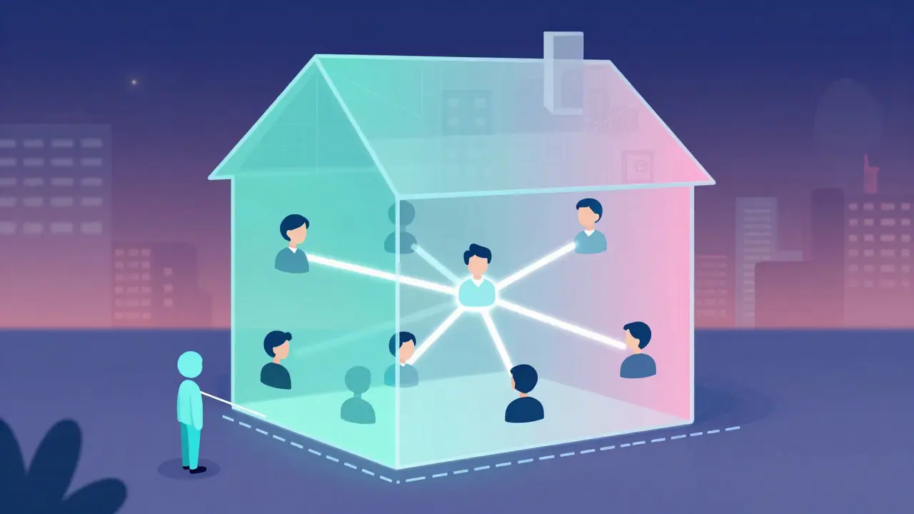Illustration conceptuelle montrant la différence entre utilisateurs du foyer et externes