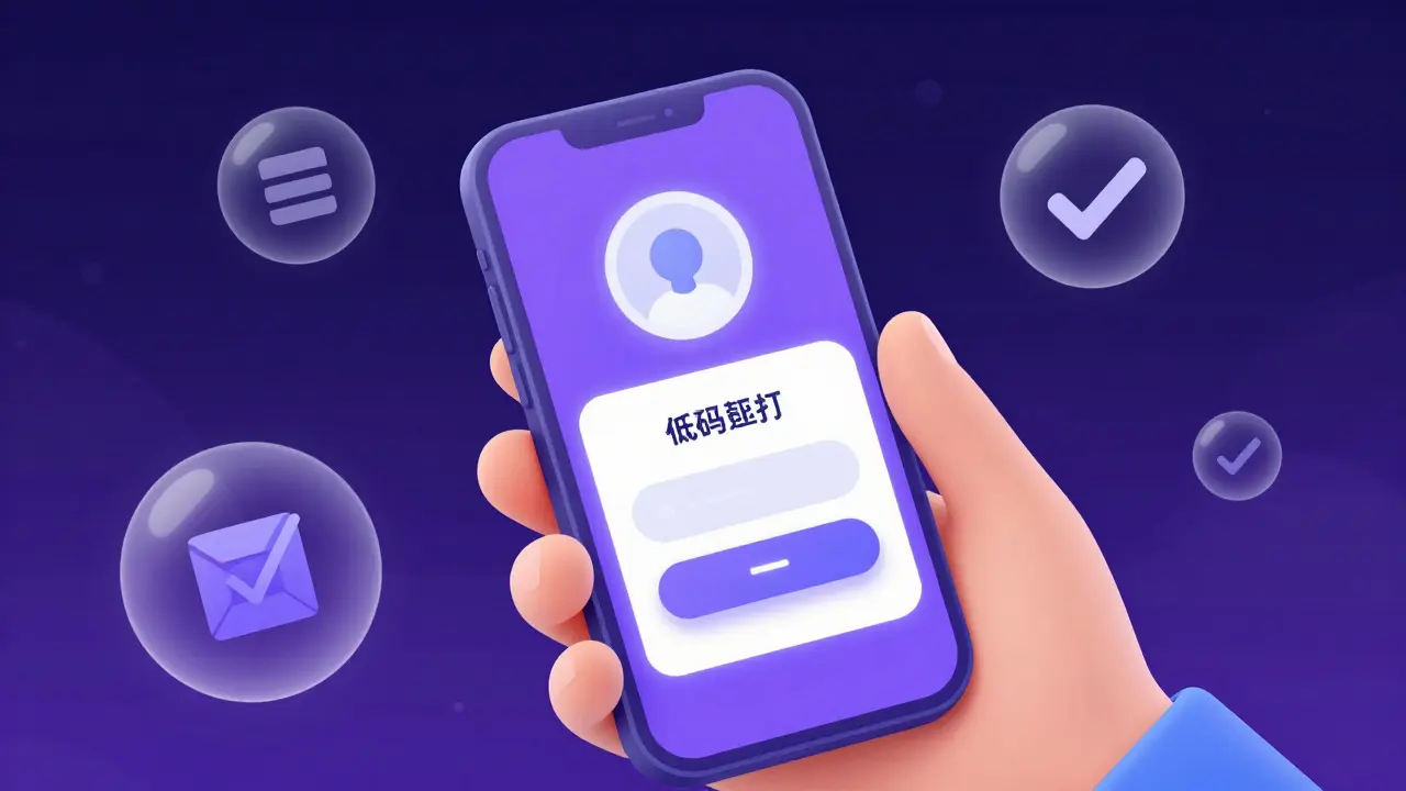 Main tenant un smartphone avec une interface abstraite lumineuse pour la rédemption de code