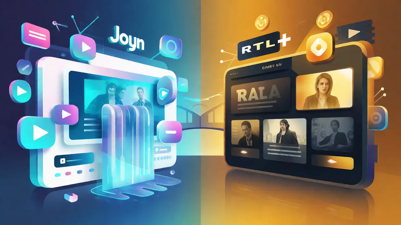 Comparaison visuelle des plateformes de streaming Joyn et RTL+