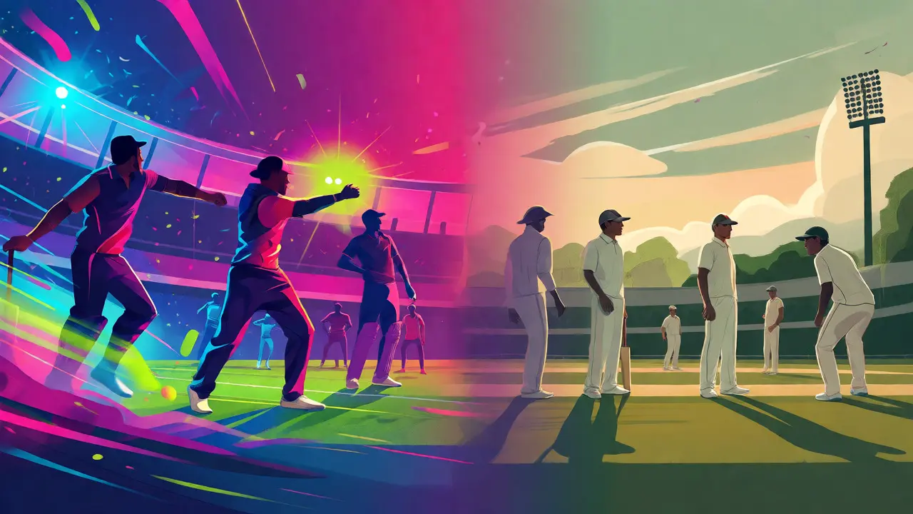 Comparaison visuelle entre l'IPL et les Ashes