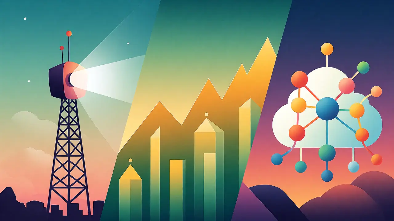 Illustration abstraite des trois types de sources d'information en streaming