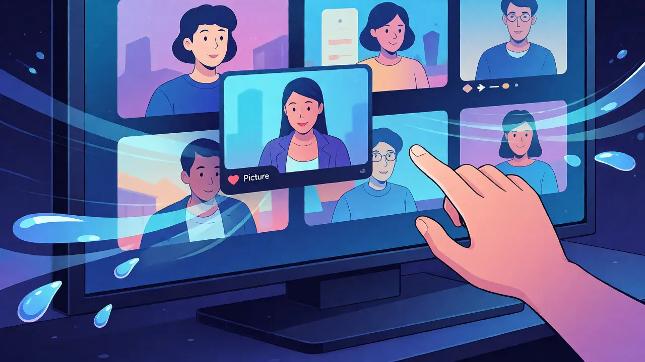Interface intelligente de télévision avec fonctionnalité picture-in-picture